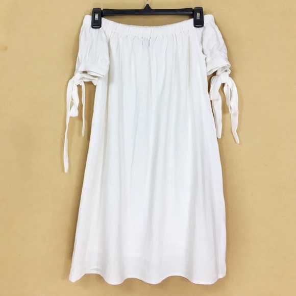 Lulus Al Fresco Ivory Off-the-Shoulder Dress XS - Picture 3 of 5